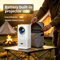 Mini-projecteurs portables rechargeables sur batterie, projecteur Android 13 4K vidéo intelligent Wi-Fi BT, nouvelle électronique tendance