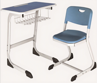 Ensemble de bureau et chaise scolaire en bois moderne de haute qualité pour salle de classe et usage en centre commercial