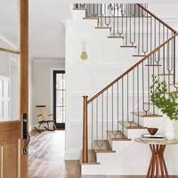 Rampe d'escalier et de balcon traditionnelle en acier inoxydable et alliage d'aluminium, polissage miroir, résistante à la rouille et à l'eau, pour centres commerciaux et hôpitaux