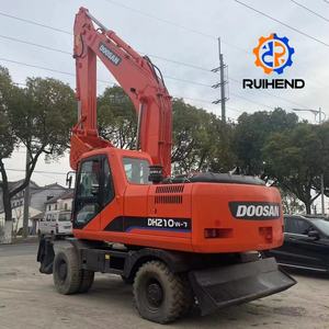 二手斗山DH210W-7轮式挖掘机DH210轮式挖掘机中国道路施工设备21吨斗山210 150出售 - Product Image 1