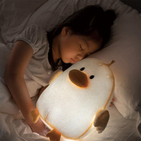 Canard en peluche apaisant pour enfants, chaud et confortable pour dormir, avec minuteur, cadeau adorable, veilleuse rechargeable, veilleuse originale