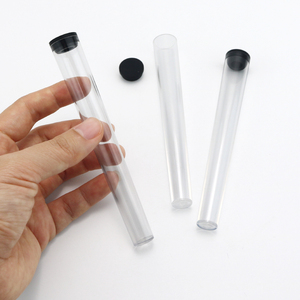 Bulk Wholesale 125mm Plastic Acrylic Conic Clear <b>Tube</b> for King Size 109mm Rolled Cone Cigarette Storage with <b>Silicone</b> Lid - Product Image 5