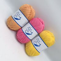 Fil à crocheter en coton peigné 5 brins 100g, fil mélangé moyen-épais pour la confection de poupées, bouquets de fleurs, tricot et tissage