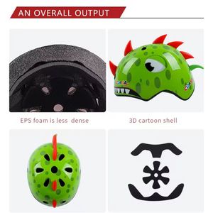 Casco de Seguridad Infantil con Diseño de Tiburón, Material PC EPS, Ajustable, Transpirable, Resistente al Agua, para Ciclismo BMX/<span class=keywords><strong>MTB</strong></span>/Scooter, Diseño Unisex - Product Image 3