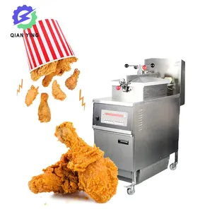 Alta calidad presión comercial Industrial Acero inoxidable Gas tanque único pescado patatas fritas maíz perro freír Gas freidora