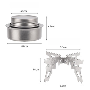 Estufa de alcohol de titanio puro, juego de marco de estufa de aleación de titanio, para acampar al aire libre, picnic, viajes, pequeña estufa para barbacoa - Product Image 1