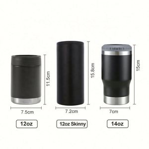 Seau à glace isotherme personnalisé 12 oz en acier inoxydable à double paroi, écologique, pour champagne, vin, bière, ou canettes de cola - Product Image 2