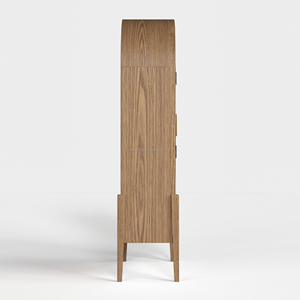 Đồ nội thất phòng khách hiện đại sang trọng phong cách mỹ sồi nhân đôi và rượu sâm banh cổ kết thúc hiển thị tủ rượu cho gia đình - Product Image 4