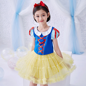 Falda de Tul con Textura Brillante y Material Ligero, Vestido de Princesa Blancanieves de <span class=keywords><strong>Disney</strong></span> para Niñas, para Ocasiones Festivas - Product Image 3