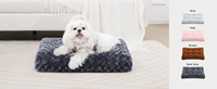 Tapis pour chien en velours rose doux toutes saisons, imperméable, antidérapant, résistant aux morsures, non amovible, gris, lit pour chien