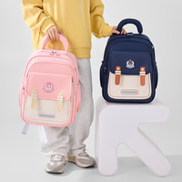 Sac à dos d'école primaire grande capacité, style britannique, léger, à double bandoulière, sac de voyage pour garçons et filles