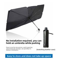 Pare-soleil de voiture pour pare-brise avant, protection solaire, isolation thermique, style parapluie, bouclier de stationnement télescopique OLIVER