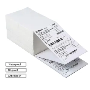 Stokta termal yazıcı a6 4*6 500 adet/yığını lojistik kağıt nakliye etiket etiket