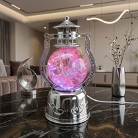 Neue grenzüberschreitende LED-Vintage-Drehkristallkugel-Tischlampe – eine kreative Dekoration für drinnen und draußen für Festivals