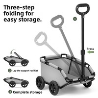 Poussette pliable pour animaux de compagnie OEM ODM, légère, 4 roues, pour chien et chat, avec capote réglable, imperméable, pour extérieur