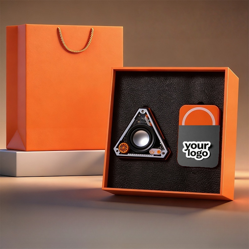 Bluetooth speaker+magnetic power bank [orange two-piece set]