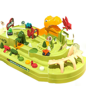Juego de aventura de dinosaurios, pista de rompecabezas de carreras para niños, juego educativo - Product Image 1