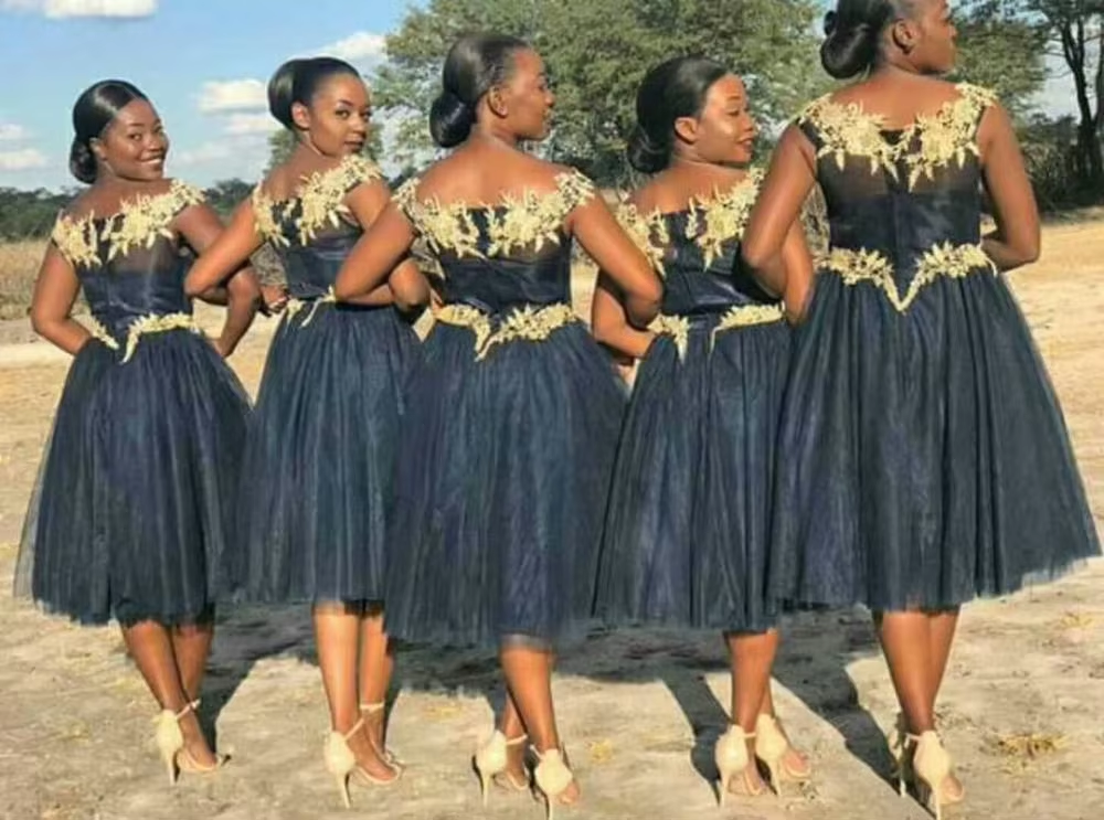 navy blue wedding dress for bridesmaids