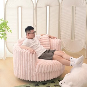 Modern Ultra-Soft Oversized <strong>Bean</strong> <strong>Bag</strong> Sofa Set 360&deg; Swivel Accent Chair 3 Large Round Throw <strong>Pillows</strong> Square Modern Living Room - Product Image 4