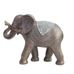 Estatua de elefante blanco acogedor, estatuas de elefante indio de resina, estatua de animal de bronce - Product Image 1