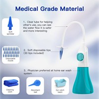 Nettoyeur d'oreilles à usage domestique, machine de qualité médicale, kit de nettoyage d'oreilles pour la maison et la voiture, avec eau de rinçage, outil d'élimination du cérumen
