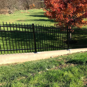 Hot <strong>Sale</strong> Home Garden Decorative Hot Dipped Galvanized Security Design Metal 6ft X 8ft <strong>Wrought</strong> <strong>Iron</strong> Fence - Product Image 4