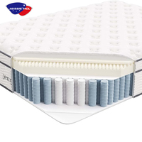 Échantillon gratuit Colchone Luxury Queen King Matelas Matelas orthopédique Matelas pliant d'hôtel de 12 pouces Matelas à ressorts ensachés à 7 zones