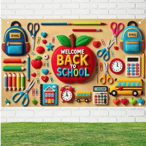 Fondo fotográfico para el regreso a la escuela, alfabeto ABC y números 123 para el aula de los niños, fondo para fotografía, decoración de pancarta para fiestas, personalizable - Product Image 2