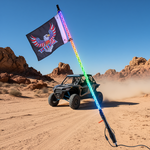 Lampe LED RGB en spirale de 3 pieds, étanche, avec contrôle par application, pour UTV, ATV, moto, RZR - Product Image 2