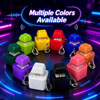 Custom Rechargeable Voice Recording Keychain Mechanical Keycap Sound Button Portable Fidget Stress Relief Novelty Gift