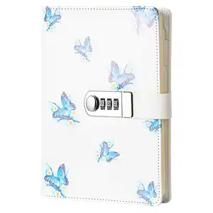 Myway Creative Password Lock Journal Locked Diary Digital Locking Notepad Book Combination Journal Diary With Lock A5 Planner