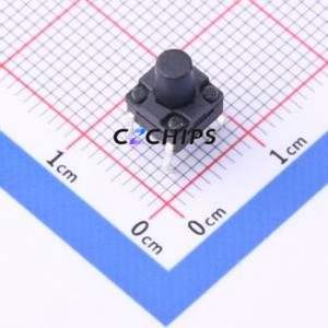 TS-KG10G-BB80F Tactile Switch Through hole Component (THT) Switch Single Pole Single Throw Round Button 2.5N Through Hole - Product Image 1