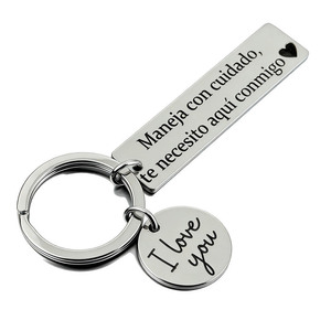Portachiavi in Acciaio Inox con Logo Personalizzato 'Drive Safe', Regalo di Compleanno e <span class=keywords><strong>San</strong></span> <span class=keywords><strong>Valentino</strong></span> <span class=keywords><strong>per</strong></span> <span class=keywords><strong>Fidanzato</strong></span>, Marito, Papà - Product Image 2
