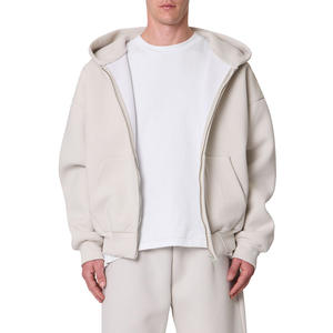 Sweat-shirt à capuche confortable multicolores pour homme, lourd, surdimensionné, zippé, sweat-shirt d'hiver pour homme, veste décontractée confortable avec poches - Product Image 1