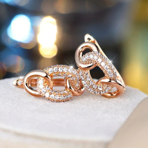 Orecchini a Cerchio con Chiusura alla Moda per Donne, Accessori per Orecchie Semplici per Uso Quotidiano - Product Image 3