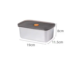 Stainless Steel Seal Lunch Bento Box Fruit Vegetable Food Preservation Storage Container for Picnic Office School Dinnerware