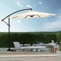 Parasol de patio imperméable avec protection solaire et fonction coupe-vent pour utilisation dans les parcs, les hôtels et les cours.