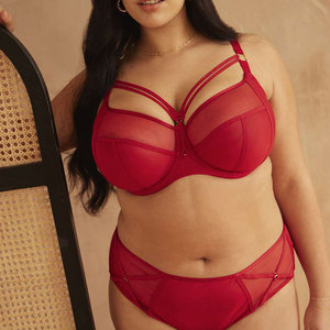 Soutiens-gorge grande taille pour femmes, sexy, à couvrance totale, avec armatures, en maille, pour poitrines généreuses - Product Image 1