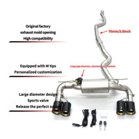 Pour F32 F33 F36 435I 3.0T N55 – Échappement Catback Performance Style M4 Amélioré avec Embouts Professionnels en Acier Inoxydable Doré