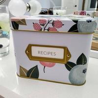 Boîte en métal personnalisée 7x5 pour recettes de cuisine avec cartes de séparation – Vente en gros