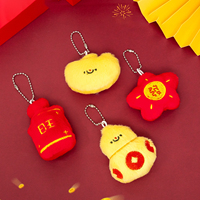 Alliage Joker Sac à dos Pendentif Poupée Porte-clés Peluche Bibelots Yuanbao Gourde Poupée Porte-clés Léger Accessoire