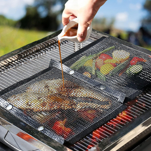 Filet de barbecue écologique lavable et résistant à la chaleur, sac de cuisson antiadhésif en PTFE pour grils à gaz, charbon de bois, <span class=keywords><strong>électrique</strong></span>s et fours - Product Image 5