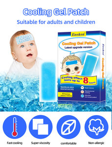 Parches <span class=keywords><strong>de</strong></span> Gel <span class=keywords><strong>de</strong></span> Enfriamiento Rápido Enokon OEM, Fuerte Adhesión, para Bebés, Niños y Adultos, Reducen la Fiebre, Alivian el <span class=keywords><strong>Dolor</strong></span> <span class=keywords><strong>de</strong></span> <span class=keywords><strong>Cabeza</strong></span>/Fatiga, Compresas Frías/Calientes - Product Image 6