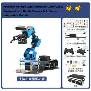 Bras robotique interactif <span class=keywords><strong>WD</strong></span>-HE ArmPi Ultra AI, Raspberry Pi <span class=keywords><strong>5</strong></span>, ROS2, robot open source avec prise en charge du développement secondaire par l'engine - Product Image 3