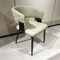 Chaise de salle à manger minimaliste de style italien, fauteuil moderne et simple pour la maison, dossier confortable, élégance raffinée et luxueuse, chaise parfaite