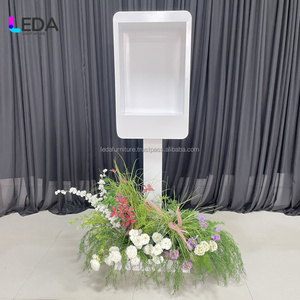 LEDA Cabine téléphonique carrée de haute qualité pour les événements Livre d'or floral pour la décoration d'événement et de mariage - Product Image 1