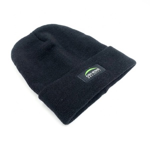 Sombrero de punto negro con logotipo bordado personalizado más vendido Gorro de invierno - Product Image 5