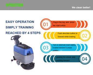 C460S Tile Clean <b>Machine</b> Cordless Commercial Industrial Floor Scrubber <b>Walk</b> Behind 550W Brush Motor - Product Image 6