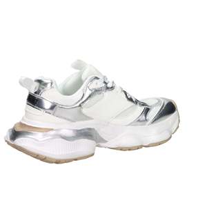 Scarpe da Ginnastica Donna Shop Art SASS250241 Bianco Argento in Tela, Calzature Trendy - Product Image 5