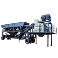 Centrale de malaxage de béton mobile électrique à mélange humide pour ligne de production de béton sur convoyeur pour projets de construction
